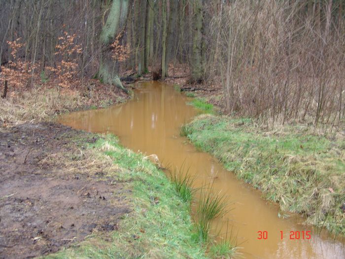 Ausgebaggerter Eisenschlamm an Einleitstellen des Tagebaus Welzow-Süd, Foto: BUND Brandenburg 