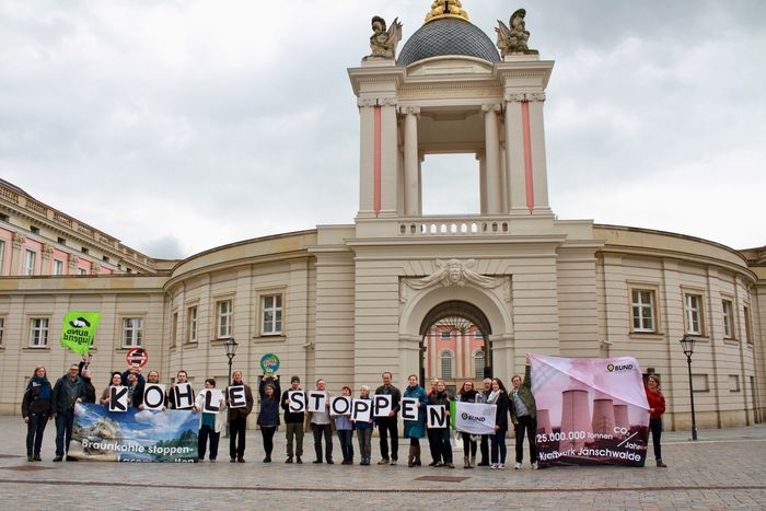 Aktion bei der Landesdelegiertenversammlung 2017 des BUND Brandenburg, Foto: BUND Brandenburg