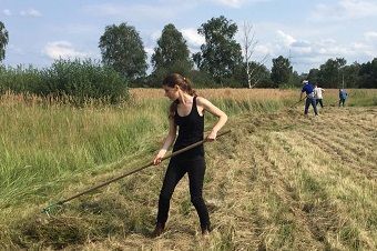 Menschen bei der Feldarbeit